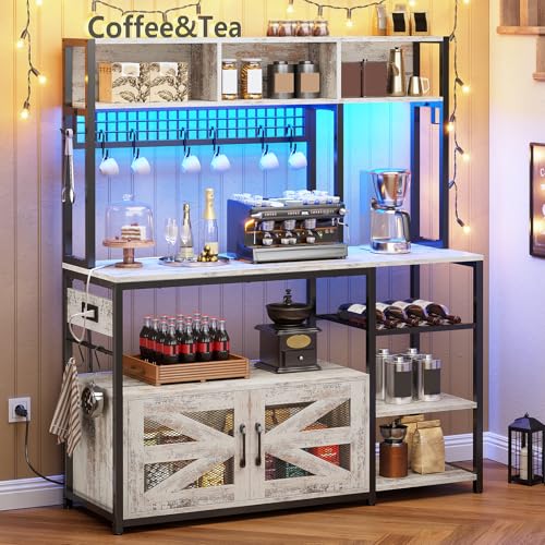 47.2 Inch Bakers Rack with Power Outlet