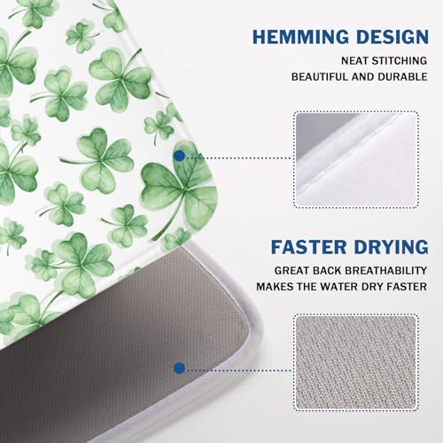 St Patrick's Day Dish Drying Mat for Kitchen Counter