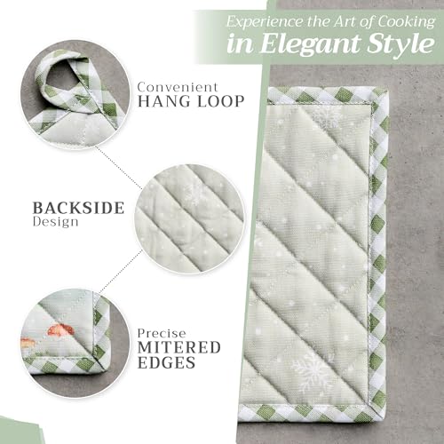 100% Cotton Oven Mitt & Pot Holder Set (2 Count)