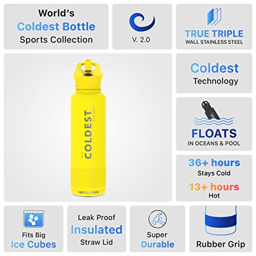 Coldest Insulated Water Bottle with Straw Lid