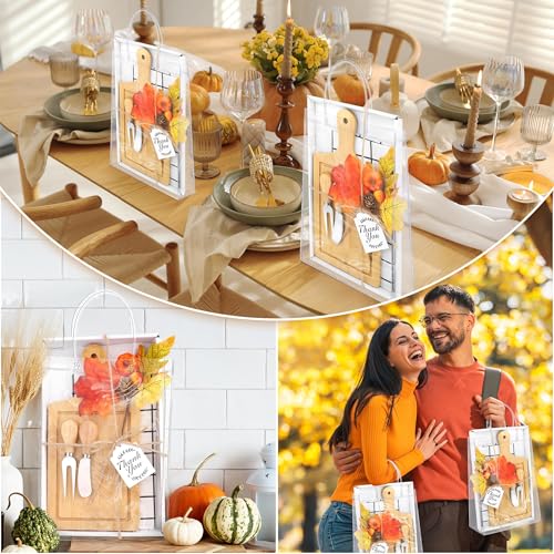 6 Sets Fall Baby Shower Favors 43 Pcs Wooden Square Cheese Board with Knives Forks Kitchen Towels Tags