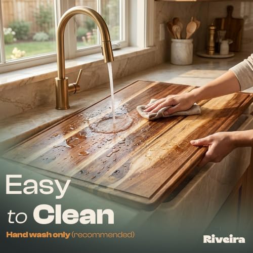 Extra Large Acacia Wood Cutting Board for Kitchen
