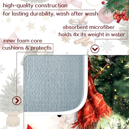 Christmas Snowman Dish Drying Mat