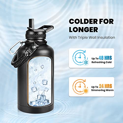 Insulated Water Bottle 64 oz (2 Count)