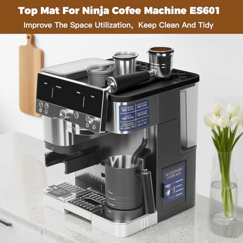 Silicone Top Mat for Ninja Luxe Cafe Espresso Machine ES601 Black