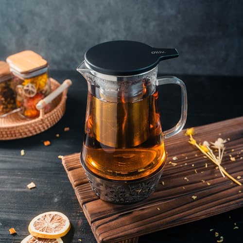 Elegant Glass Teapot with Built