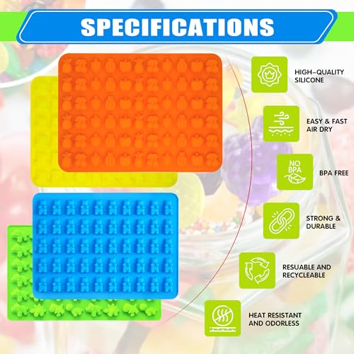 Silicone Gummy Molds Set of 4