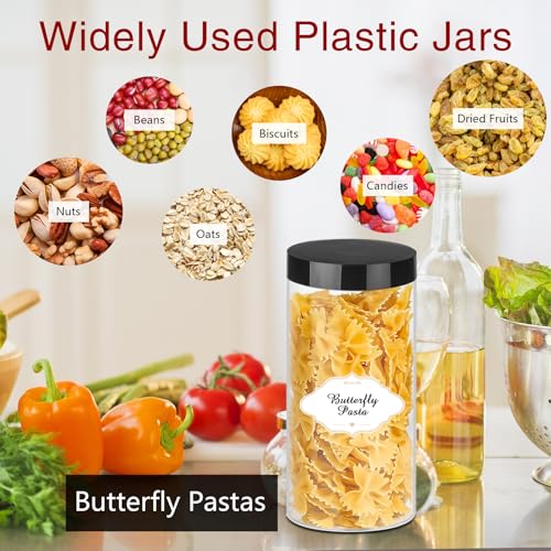 16 OZ Plastic Jars with Lids (24 Count)
