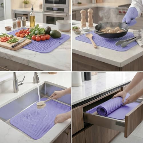 Silicone Dish Drying Mat for Multiple Usage