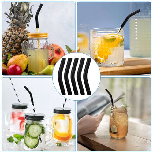 5 Pcs Silicone Straw Tips (5 Count)
