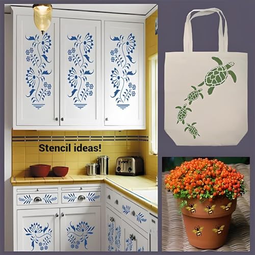 Rosemaling Pattern 18 Stencil Template 8.2" x 9.7" for Painting