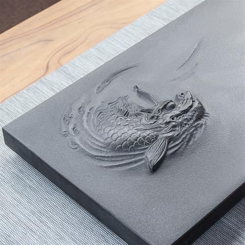 Tea Set Solid Natural Ebonite Tea Tray Relief Whole Stone Household Kung Fu Tea Set Stone Tea Tray Chinese Tea Set