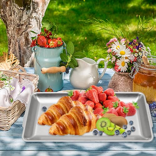 3Pcs 304 Stainless Steel Food Serving Tray