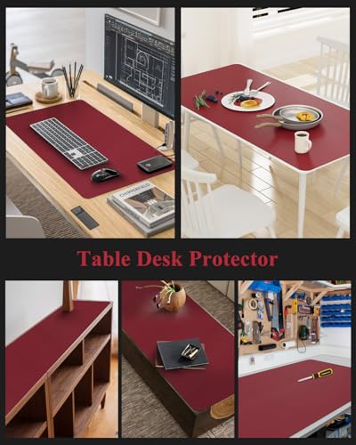 Wine Red Plastic Table Cover Protector