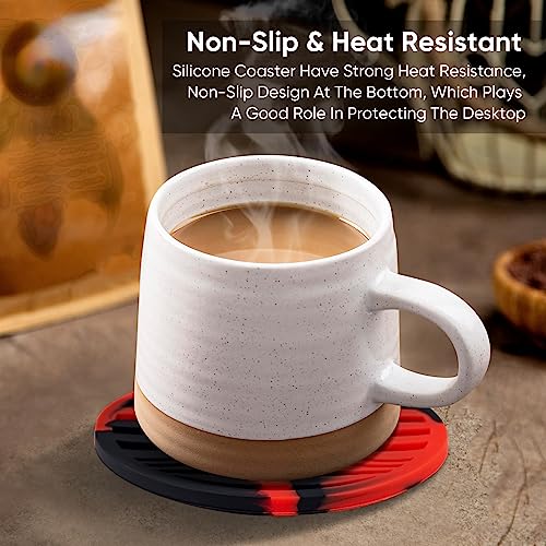 6 Pack Drink Coasters with Holder Non