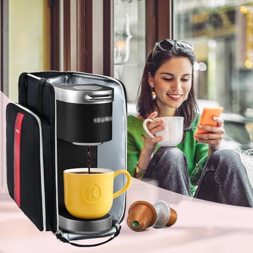 Travel Coffee Maker Carrying Bag Single Serve Coffee Maker Portable Storage Bag with Fully Open Design