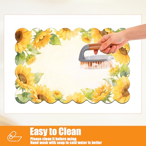 Scalloped Dish Drying Mats for Kitchen Counter