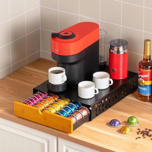 for Nespresso Pod Holder Coffee Pod Organizer for Vertuo Pod Storage Morden Design Large Capacity Fits All Size Vertuo Pods