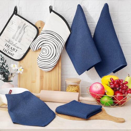 100% Cotton Waffle Weave Kitchen Dish Cloths 8 (8 Count)