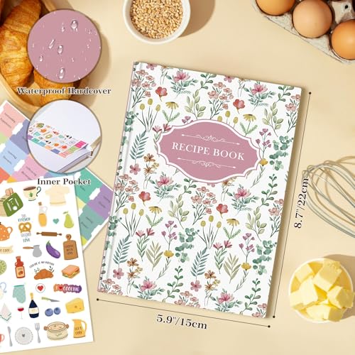Blank Recipe Book Cookbook for 70 Recipes