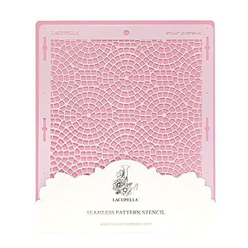 Cake Stencil Seamless Delicate Pattern for Decorating Tall Double Barrel Cake to Use with Buttercream