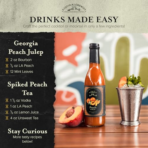 Peach Syrup for Cocktails (25.4 Fl Oz)