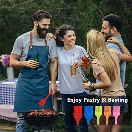 Silicone Basting Pastry Brush Set 5 Pack (5 Count)