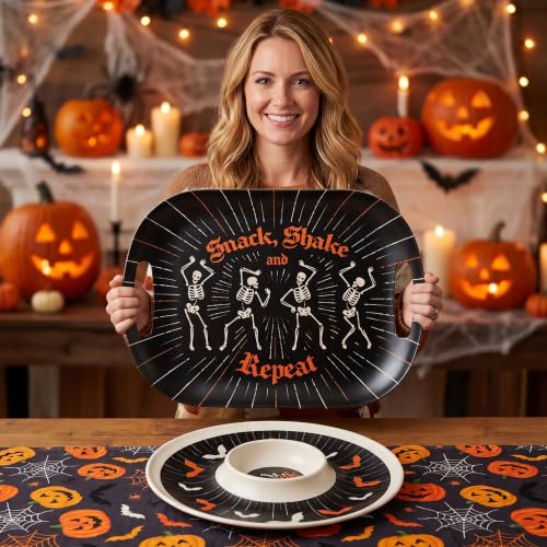Halloween Gothic Skeleton Serving Trays (2 Count)