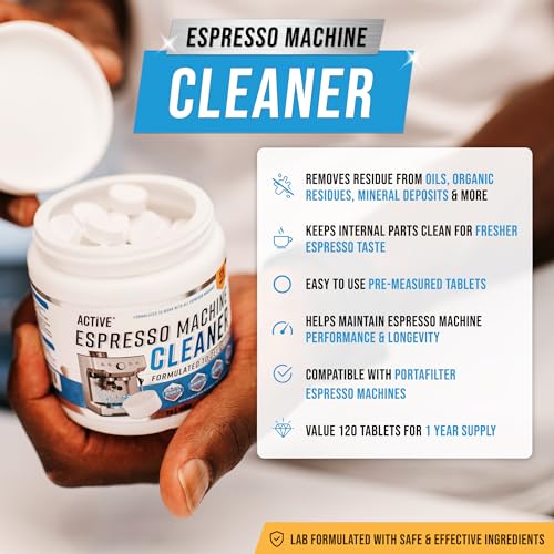Espresso Machine Cleaning Tablets Descaling (120 Count)