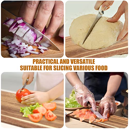 12 Packs Wooden Cutting Board Set with Handles Large Kitchen Serving Plain Chopping Board Bulk Gifts for Mom for Vegetables Meat Pizza Cheese Fruit Bread (12 Count)