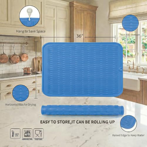 Silicone Dish Drying Mat for Multiple Usage