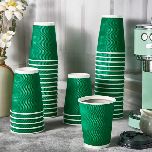 100 Count 12 oz Coffee Cups with Lids