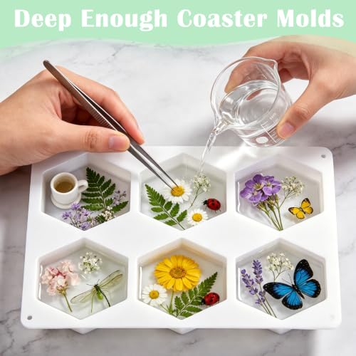 Deep Coaster Resin Molds Silicone