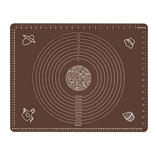 Silicone Baking Mat for Rolling Pastry Dough with Measurements