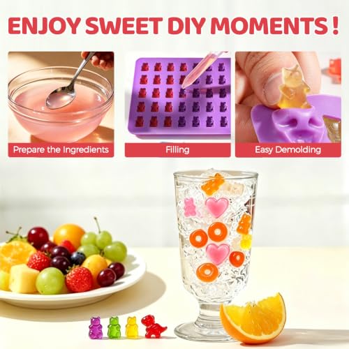 Gummy Bear Molds Silicone Mini Size (4 Count)