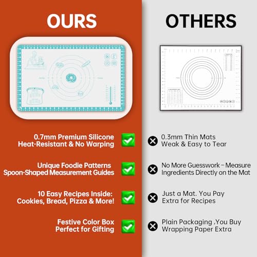 Silicone Baking Mat with 10 Useful Recipes