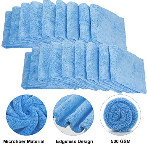 30 Pcs 16 × 16 Inch Microfiber Towels for Cars