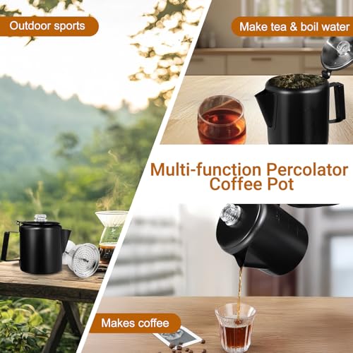 No Coating 9 Cup Percolator Coffee Pot 304 Stainless Steel
