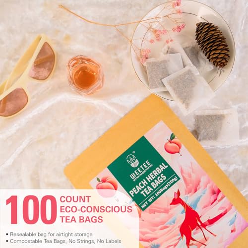 Peach Herbal Tea Bags 100 Count
