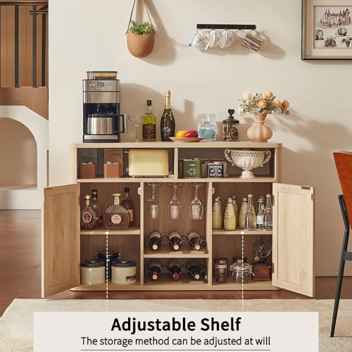 Rattan Wine Bar Cabinet with 2 Doors