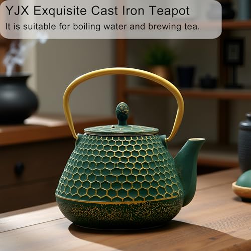 Cast Iron Teapot and Tea Cups Set