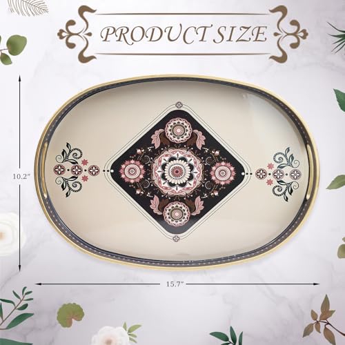 Oval Plastic Serving Tray with Handles