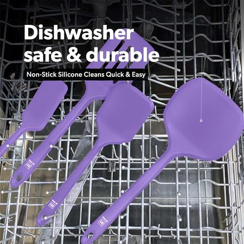 DI ORO Silicone Turner Spatula Set (4 Count)