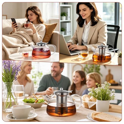 Glass Teapot with Removable Infuser