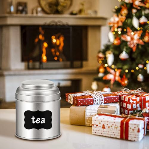 Tea Tin with Airtight Double Lids for Loose Leaf Tea Storage (12 Count)