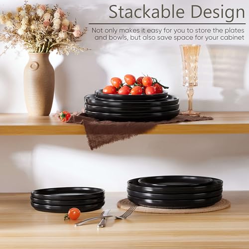 6 Piece Stoneware Dinner Plates Set
