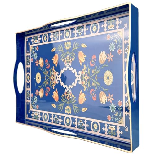 Boho Blue Decorative Tray