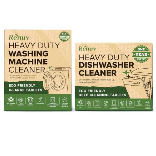 Dishwasher Cleaner + Washing Machine Cleaner Bundle (18 Count)