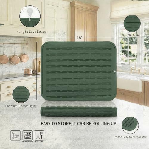 Silicone Dish Drying Mat for Multiple Usage