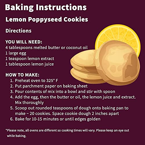 Lemon Poppyseed Keto Cookie Mix Low Carb Gluten